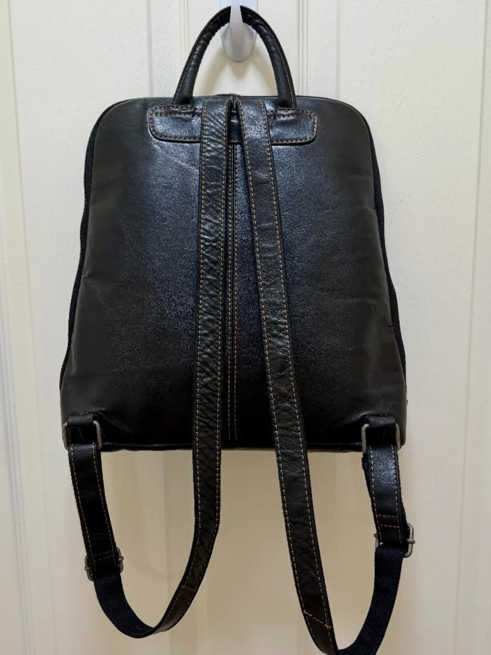 Jack Georges Voyager Hand-Stained Buffalo Leather Adele Slim Backpack Unisex